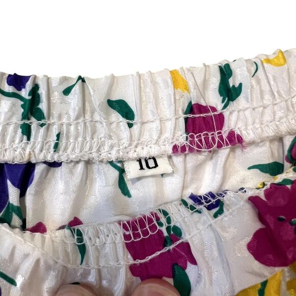 Vintage Anthony Sicari Floral Jacquard Top And Skirt 2 Piece Matching Set Sz 10 - Picture 12 of 12